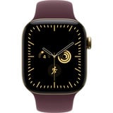 Apple Watch Series 12, Smartwatch Titan Gold, 42 mm, Sportarmband Burgunder S/M, Cellular