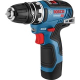 Bosch Akku-Bohrschrauber GSR 12V-35 FC Professional, 12Volt blau/schwarz, 2x Li-Ionen Akku 3,0Ah, mit FlexiClick Aufsätzen, L-BOXX