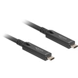 DeLOCK Aktives Optisches USB-C 8K Video + Daten + PD Kabel schwarz, 10 Meter, PD 60 Watt