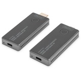 Digitus 4K Wireless Video Extender USB-C > HDMI, 30 Meter, HDMI Verlängerung schwarz/silber, Sendeeinheit + Empfängereinheit