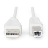 Digitus USB 2.0 Anschlusskabel USB-A (Stecker) > USB-B (Stecker) beige, 3 Meter