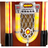 Karcher JB 6604, Kompaktanlage braun/mehrfarbig, CD, USB, Kartenleser, AM/FM-Radio, Lightshow
