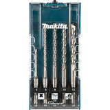 Makita Hammerbohrer-Set SDS-plus, 5-teilig, Bohrer-Satz Ø 5 / 6 / 8 / 10 / 12mm, Arbeitslänge 50mm / 100mm