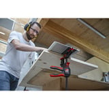 BESSEY 2x Einhand-Tischzwinge mit drehbarem Griff (EZR360-15SET) schwarz/rot, 150 / 60, Für Führungsschienen EZR360