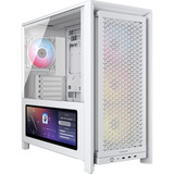 Corsair FRAME 4000D LCD RS ARGB, Tower-Gehäuse weiß, Tempered Glass, Touchscreen