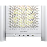 Corsair FRAME 4000D LCD RS ARGB, Tower-Gehäuse weiß, Tempered Glass, Touchscreen