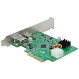  DeLOCK PCIe x4>1x extern USB-C 3.2 Gen 2 + USB-A 3.2 Gen 2, USB-Controller 