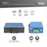 Digitus Industrieller 8+2-Port L2 managed Gigabit Ethernet, Switch 