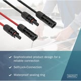 Digitus Solarkabel Verlängerung Ø 6mm² PV 1.500Volt 2x 15 Meter - 1x rot, 1x schwarz, MC4-Stecker / -Buchse