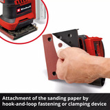 EINHELL Power X-Change Akku-Faust-Schwingschleifer TE-OS 18/113 Li-Solo, 18Volt rot/schwarz, ohne Akku und Ladegerät