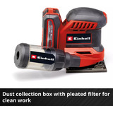 EINHELL Power X-Change Akku-Faust-Schwingschleifer TE-OS 18/113 Li-Solo, 18Volt rot/schwarz, ohne Akku und Ladegerät