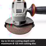 EINHELL Power X-Change Akku-Winkelschleifer TE-AG 18/125-2 Li - Solo, 18Volt rot/schwarz, ohne Akku und Ladegerät