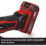 EINHELL Power X-Change Akku-Winkelschleifer TE-AG 18/125-2 Li - Solo, 18Volt rot/schwarz, ohne Akku und Ladegerät