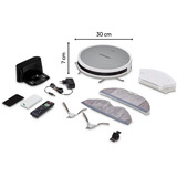 Medion MD18035 E35 SW , Saugroboter weiß/grau, Saugroboter mit Wischfunktion