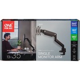 ONE FOR ALL Solid Universal-Monitorarm DM 4110, Monitorhalterung schwarz, für 33 - 89cm (13" - 35") Monitore