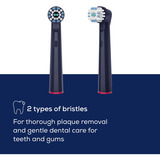 Beurer TB Bürstenköpfe Sensitive Eco Green Planet, Aufsteckbürste dunkelblau, 4er Pack