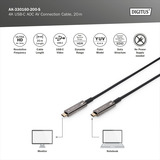 Digitus 4K USB-C AOC AV-Anschlusskabel schwarz, 20 Meter