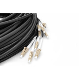 Digitus Glasfaser Universal Breakout Kabel, Duplex, LC/UPC Stecker, Multimode OM4 schwarz, 50 Meter, vorkonfektioniert