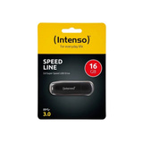 Intenso Speed Line 16 GB, USB-Stick schwarz, USB-A 3.2 Gen 1