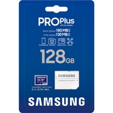 SAMSUNG PRO Plus 128 GB microSDXC (2023), Speicherkarte blau, UHS-I U3, Class 10, V30, A2