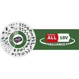 Bosch Akku-Luftpumpe UniversalPump 18V Set grün/schwarz, Li-Ionen Akku 2,0Ah, POWER FOR ALL ALLIANCE