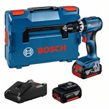 Bosch Akku-Schlagbohrschrauber GSB 18V-45 Professional, 18Volt blau/schwarz, 2x Li-Ionen Akku 3,0Ah, in L-BOXX