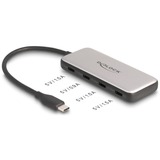 DeLOCK USB 10 Gbps USB Type-C Hub mit 4 x USB Type-C, USB-Hub grau