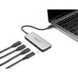 DeLOCK USB 10 Gbps USB Type-C Hub mit 4 x USB Type-C, USB-Hub grau