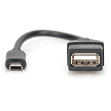 Digitus USB Adapter / Konverter, OTG Typ mini B - A 