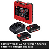 EINHELL Power X-Change Akku-Schlagbohrschrauber TE-CD 18/48 Li, 18Volt schwarz, 2x Li-Ionen Akku 2,0Ah