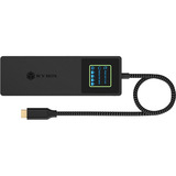 ICY BOX IB-DK4038-LCD, Dockingstation anthrazit, mit LCD-Display