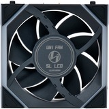 Lian Li UNI FAN SL120 LCD Wireless, Gehäuselüfter schwarz, 3er-Pack inkl. Controller, 124.5 mm