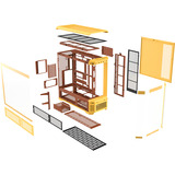 Thermaltake View 600 TG BuThermaltakeer Caramel, Big-Tower-Gehäuse gelb, Tempered Glass