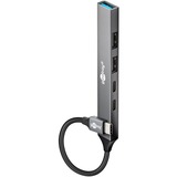 goobay Slim 5-Port USB-Hub USB-C™ auf USB-C/USB-A USB 3.2 Gen1 grau