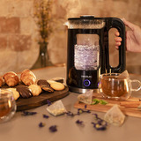 Cecotec Thermosense 330 Glassy, Wasserkocher schwarz, 2.200 Watt, 1,7 Liter