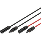 Digitus Solarkabel Verlängerung Ø 6mm² PV 1.500Volt 2x 1 Meter - 1x rot, 1x schwarz, MC4-Stecker / -Buchse
