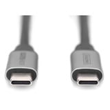 Digitus USB 3.2 Gen 1 Anschlusskabel USB-C > USB-C schwarz/grau, 1 Meter, PD, Laden mit bis zu 60 Watt