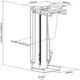 Digitus Universelle PC-Halterung für Schreibtischmontage mit Easy-Locking schwarz
