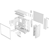Fractal Design Meshify 3 XL Ambience Pro RGB Clear Tint , Big-Tower-Gehäuse weiß, Tempered Glass