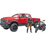 02502 RAM 2500 Power Wagon mit Ducati Desert Sled und Fahrer, Modellfahrzeug