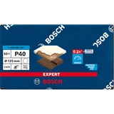 Bosch Professional Expert C470 Schleifblatt, Ø 125mm, K40 ungelocht 50 Stück, für Exzenterschleifer