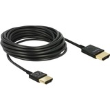 DeLOCK Kabel HMDI A Stecker > HDMI A Stecker High Speed 3D 4K Aktiv Slim schwarz, 3 Meter