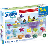 PLAYMOBIL 71777 JUNIOR & Tinti: Bunter Badespaß Adventskalender, Konstruktionsspielzeug 