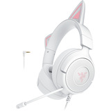 Razer Kraken Kitty V3 X White, Gaming-Headset weiß/rosa, 3,5-mm-Klinkenstecker
