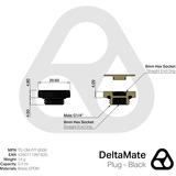Thermal Grizzly DeltaMate Plug, Verbindung schwarz