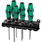Wera 367/7 Sechsrund HF Schraubendrehersatz Kraftform Plus + Rack schwarz/grün, 7-teilig, mit Haltefunktion