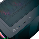 Aerocool P500C EVO-G-BK-v1, Tower-Gehäuse schwarz, Tempered Glass x 2