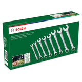 Bosch Heimwerken & Garten Schraubenschlüssel mit Ratsche Set, 8-teilig grün/schwarz