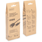 Digitus Adapterkabel DisplayPort > DVI-D schwarz, 3 Meter