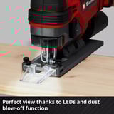 EINHELL Power X-Change Akku-Stichsäge TE-JS 18/100 Li - Solo, 18Volt rot/schwarz, ohne Akku und Ladegerät